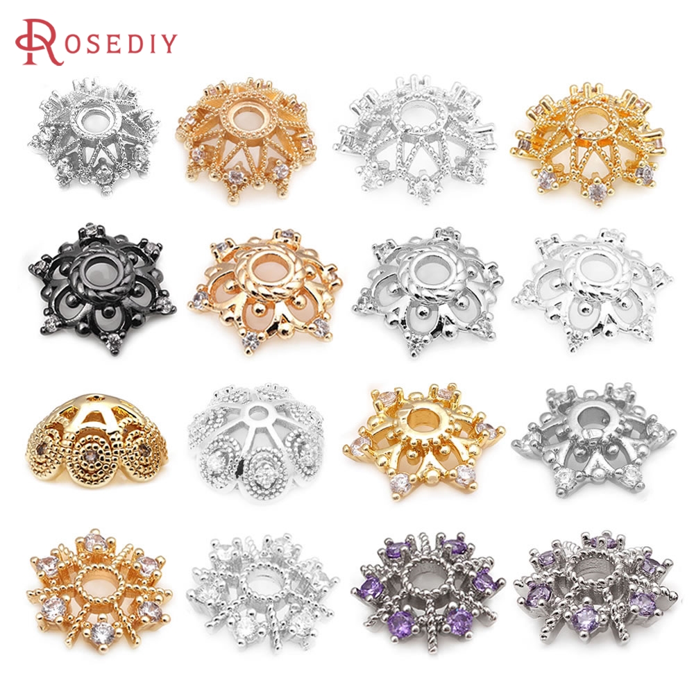 Flower Supplies - 18K Gold Color Brass and Zircon