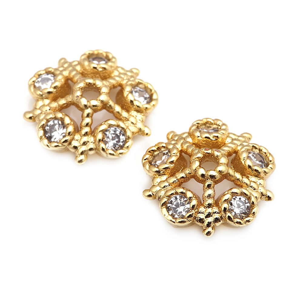 18K Gold Color Brass and Zirco - đánh giá và giá Flower Supplies