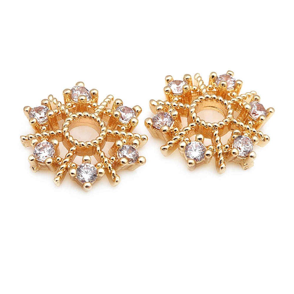 18K Gold Color Brass and Zirco - đánh giá và giá Flower Supplies