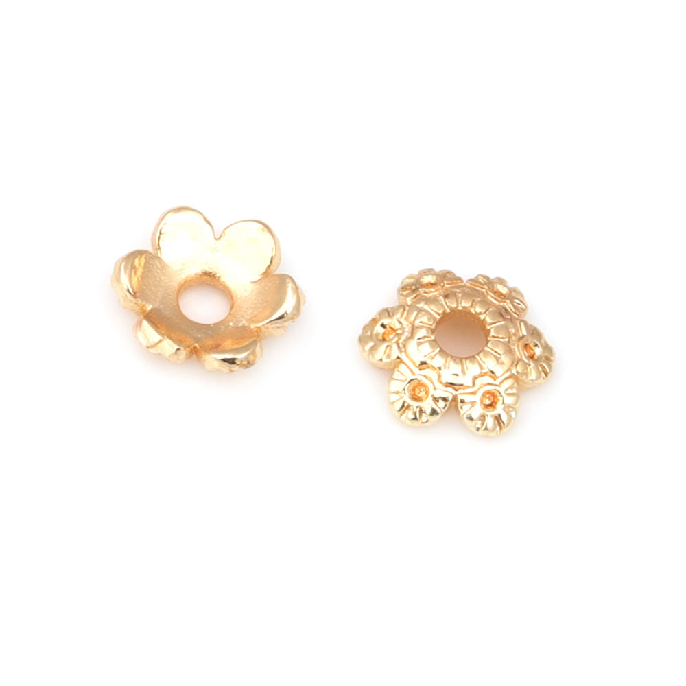 Vàng 14K Màu Đồng Hoa Hạt Mũ T - đánh giá và giá Flower Supplies