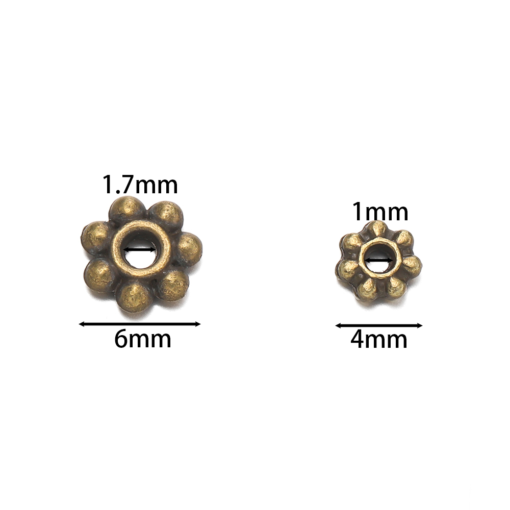 200Pcs 4/6mm Alloy Snowflake B - đánh giá và giá Flower Supply
