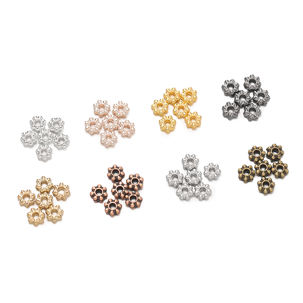 200Pcs 4/6mm Alloy Snowflake B - đánh giá và giá Flower Supply