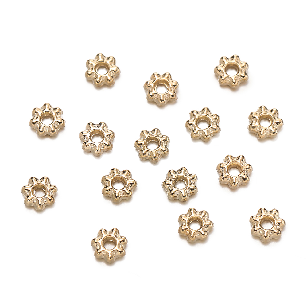 200Pcs 4/6mm Alloy Snowflake B - đánh giá và giá Flower Supply