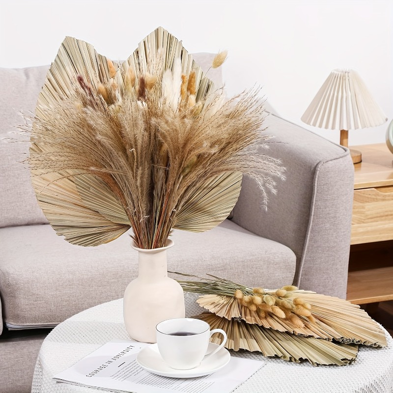 105Pcs Bulk Dried Pampas Grass - đánh giá và giá Palm Leaf Dried