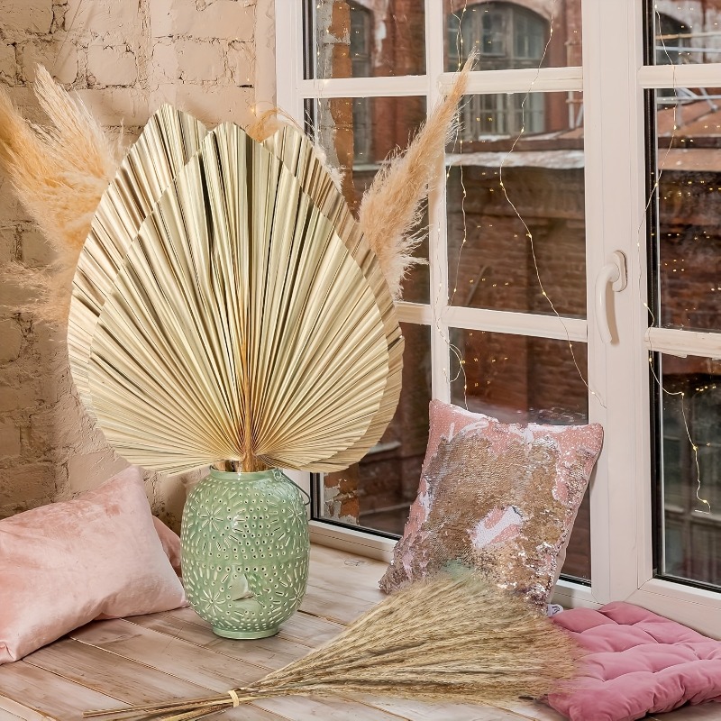 105Pcs Bulk Dried Pampas Grass - đánh giá và giá Palm Leaf Dried