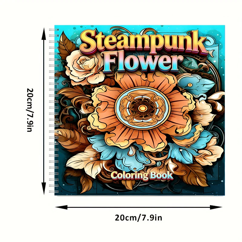 Coloring Book Steampunk Flower - đánh giá và giá Flower Supplies