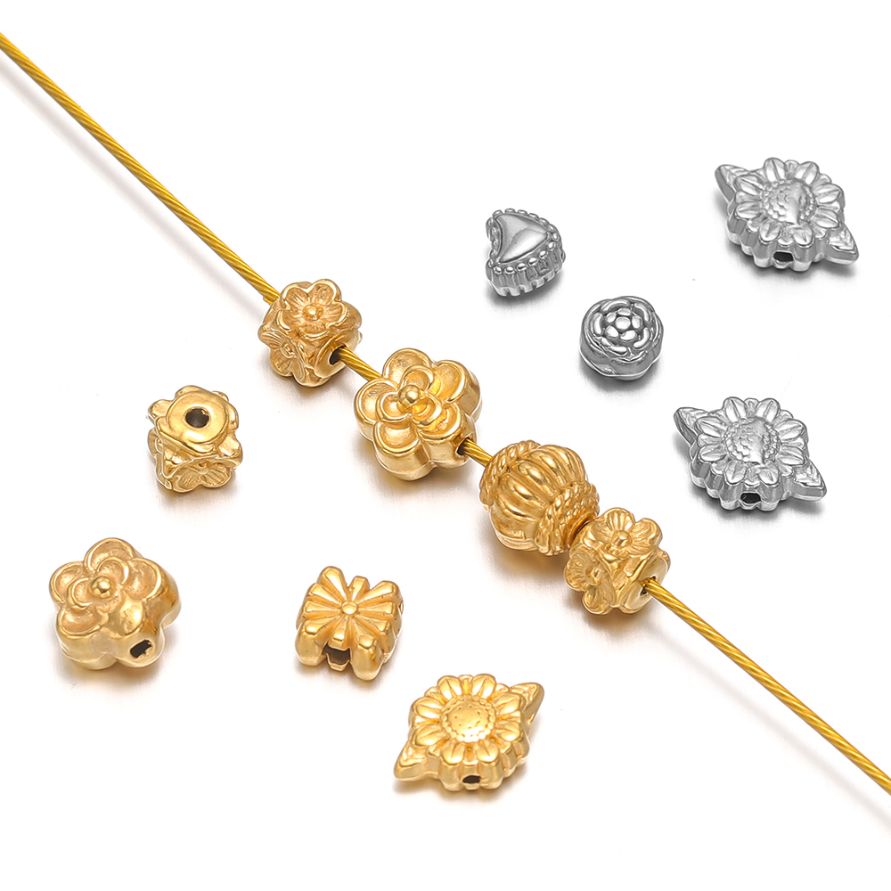 10Pcs Gold Stainless Steel Hea - đánh giá và giá Flower Supplies